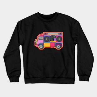 Citroen HY - Boombox Van- Huge Ghettoblaster on a Classic Van Crewneck Sweatshirt